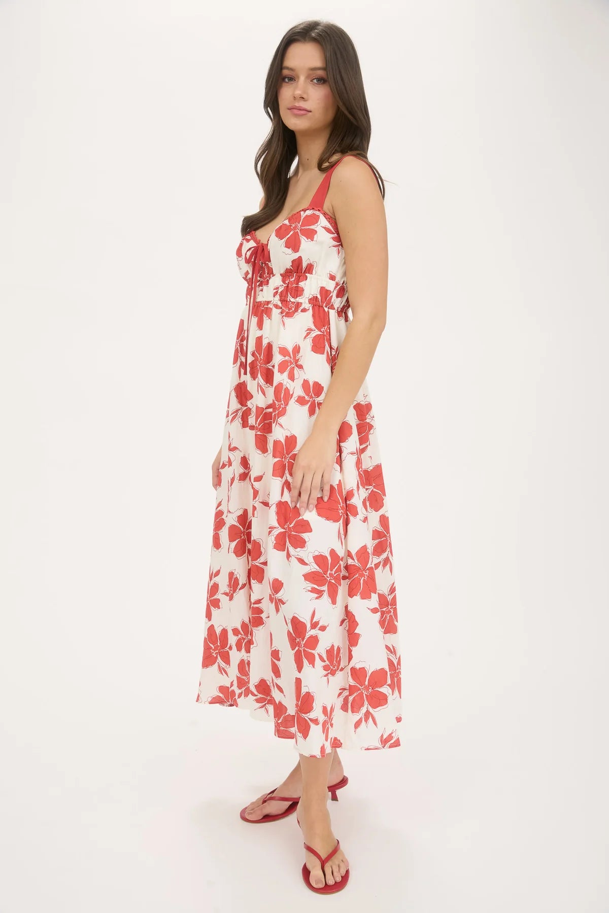Floral Flirt Sweetheart Midi Dress