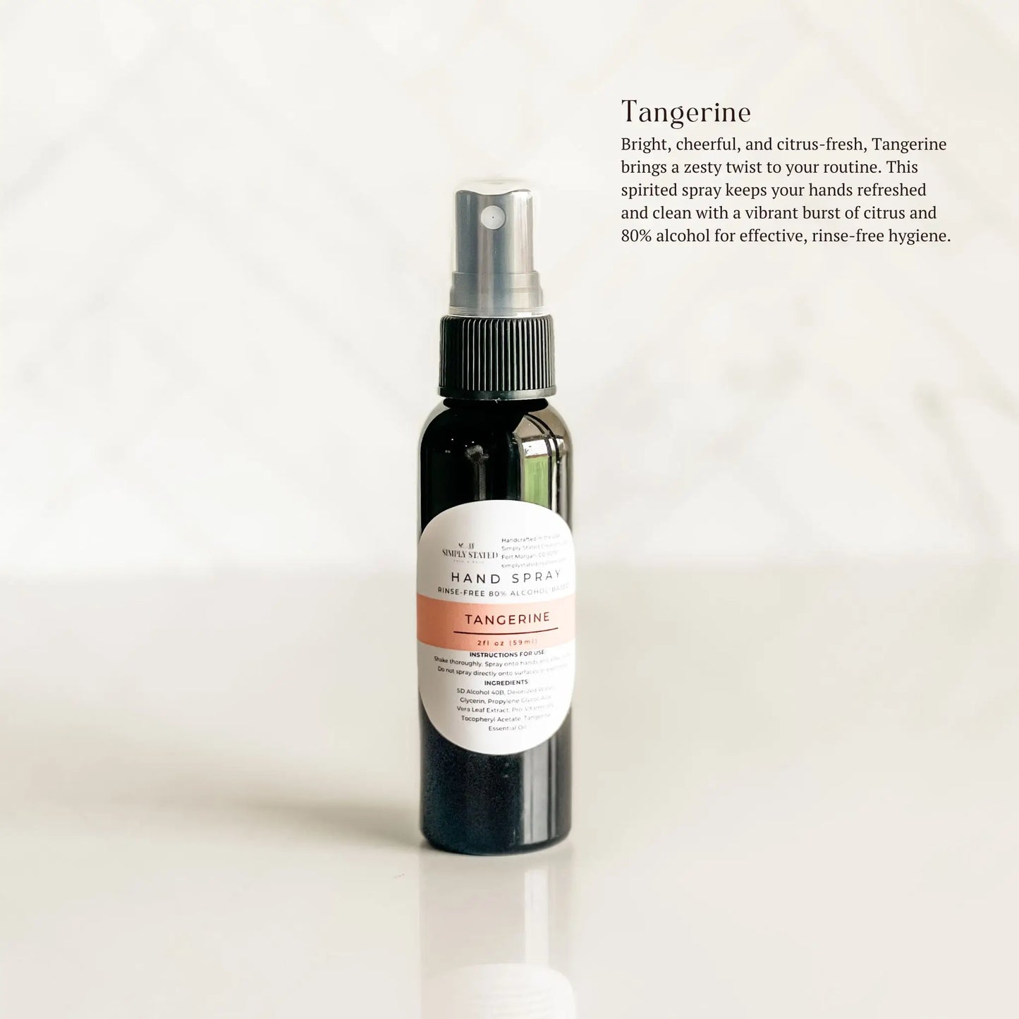 Tangerine Hand Spray | Alcohol-Based Sanitizing Mist Mini 2 oz