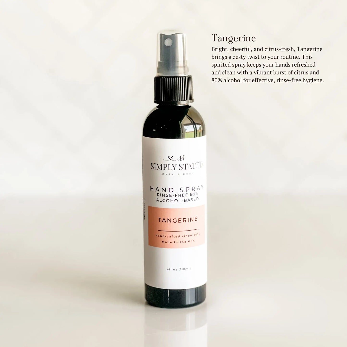 Tangerine Hand Spray | Alcohol-Based Sanitizing Mist Standard 4 oz