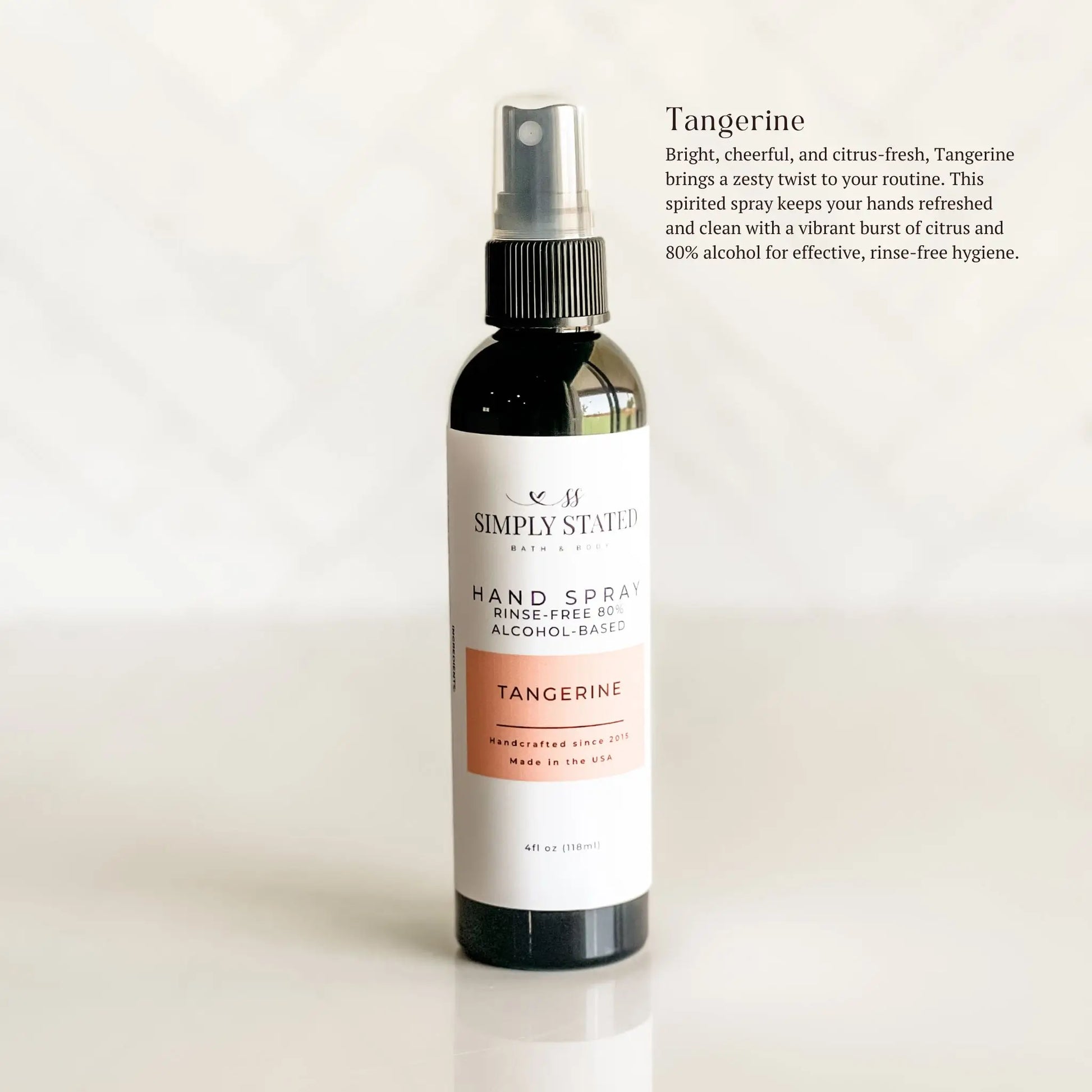 Tangerine Hand Spray | Alcohol-Based Sanitizing Mist Standard 4 oz