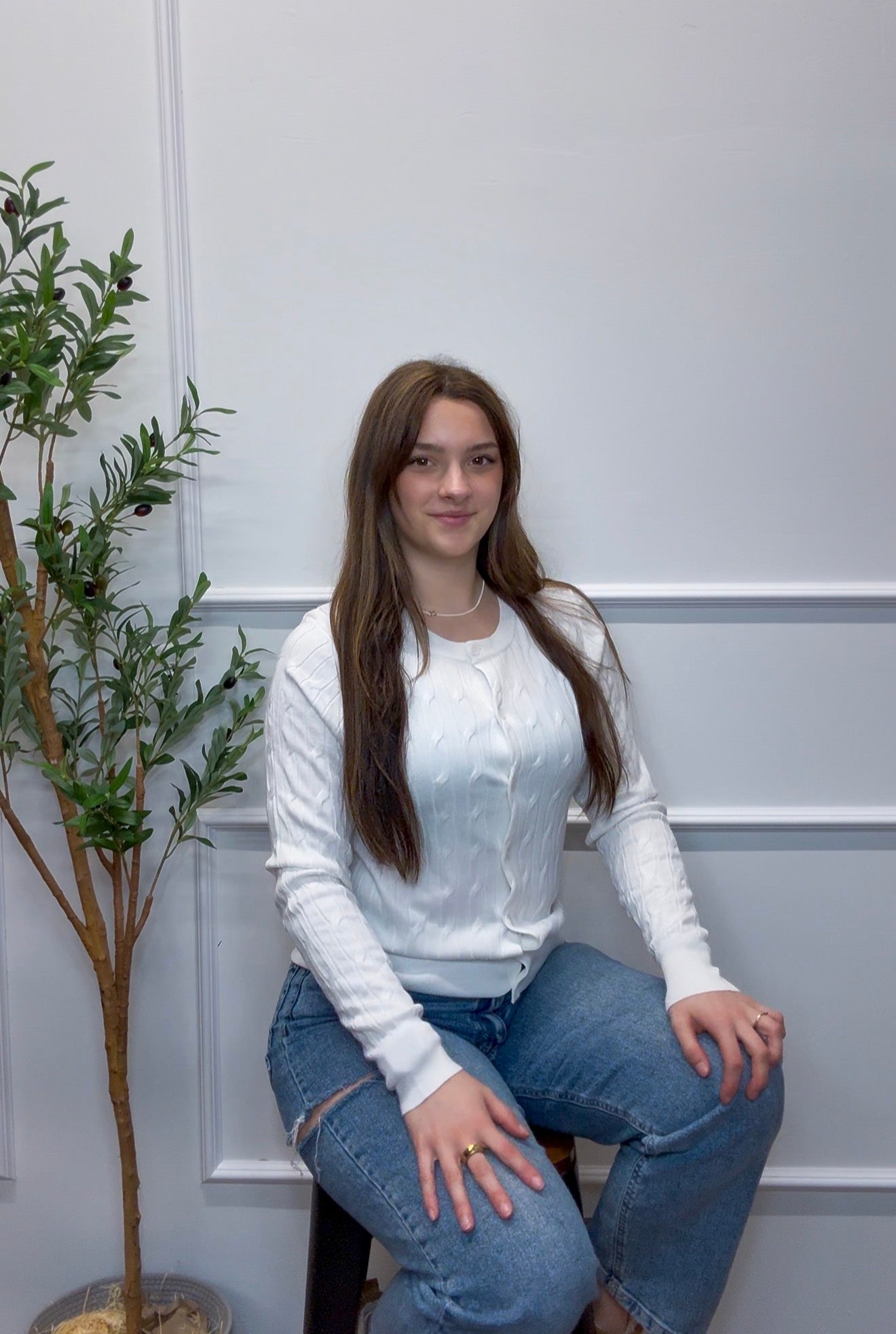 The Classic Cable Crew Cardigan Sweater