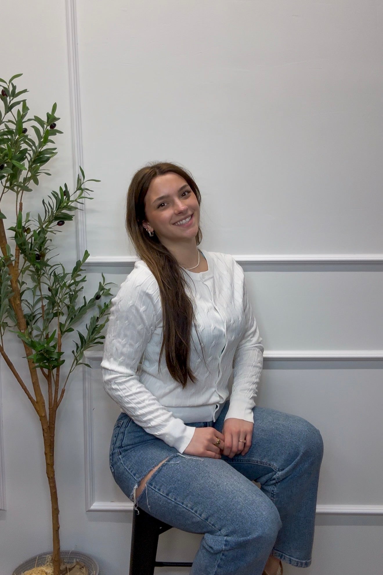 The Classic Cable Crew Cardigan Sweater