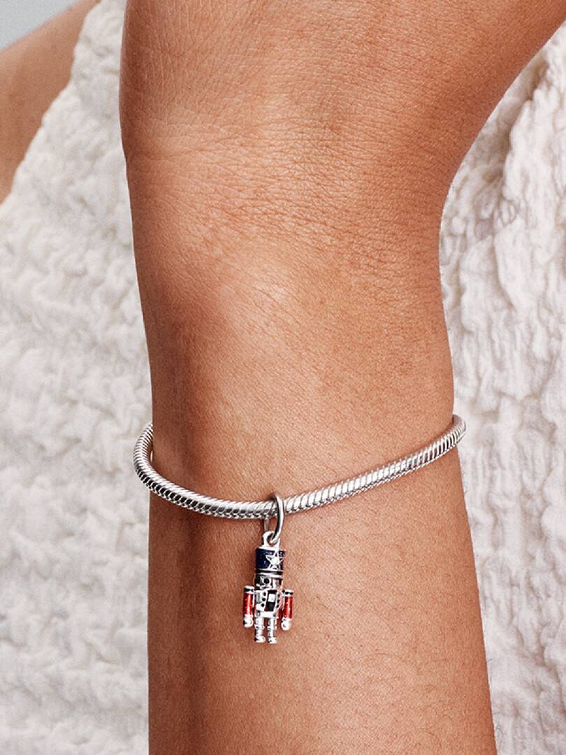 Moveable Nutcracker Dangle Charm Sterling silver