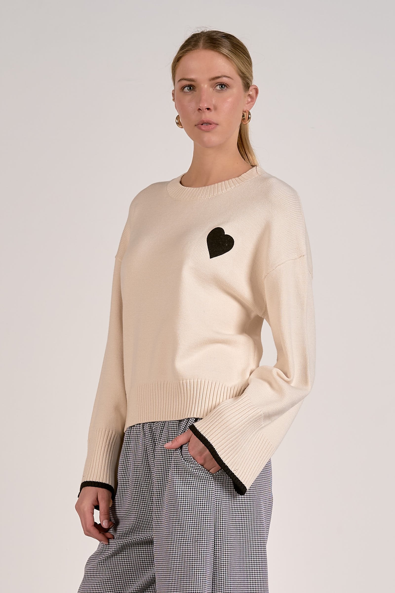 Heart Sweater White Heart