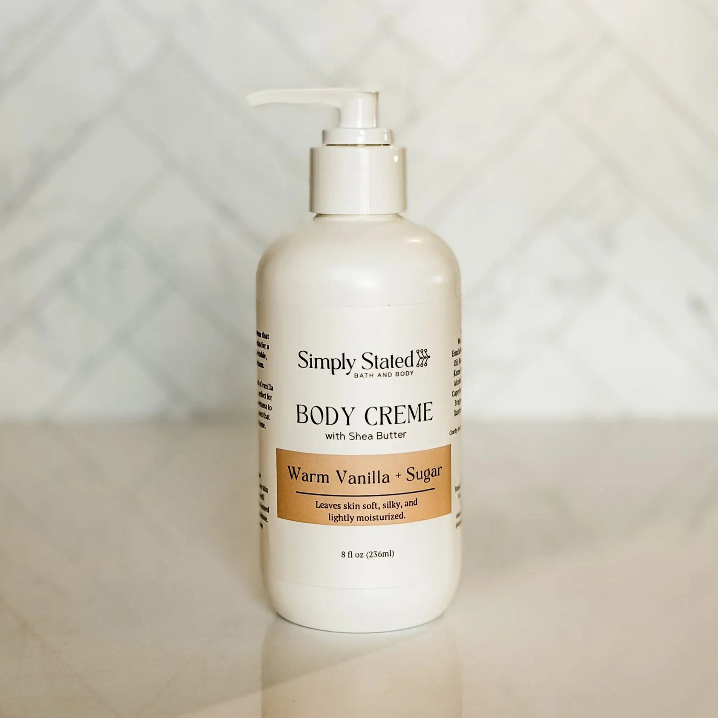 Warm Vanilla + Sugar Body Creme 8 oz Bottle with Pump
