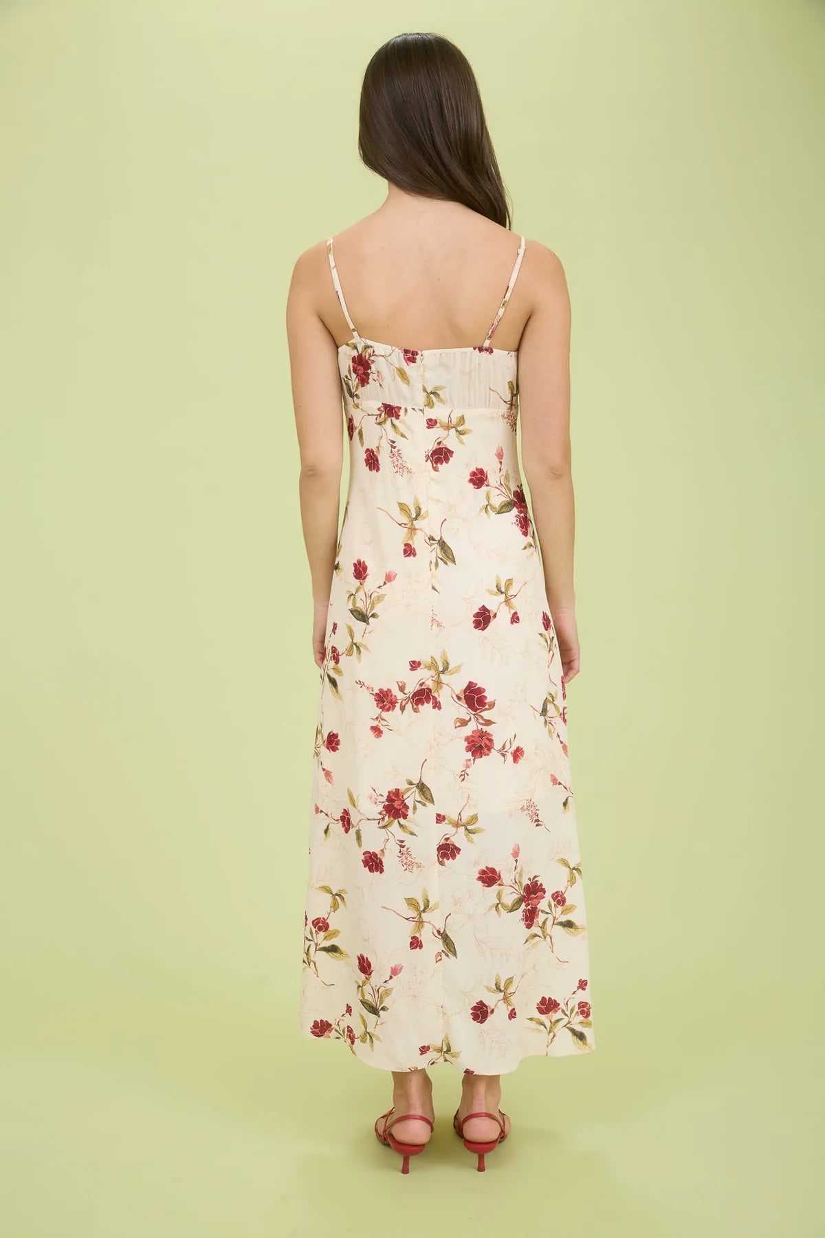 Blushing Blooms Tie-Front Midi Dress