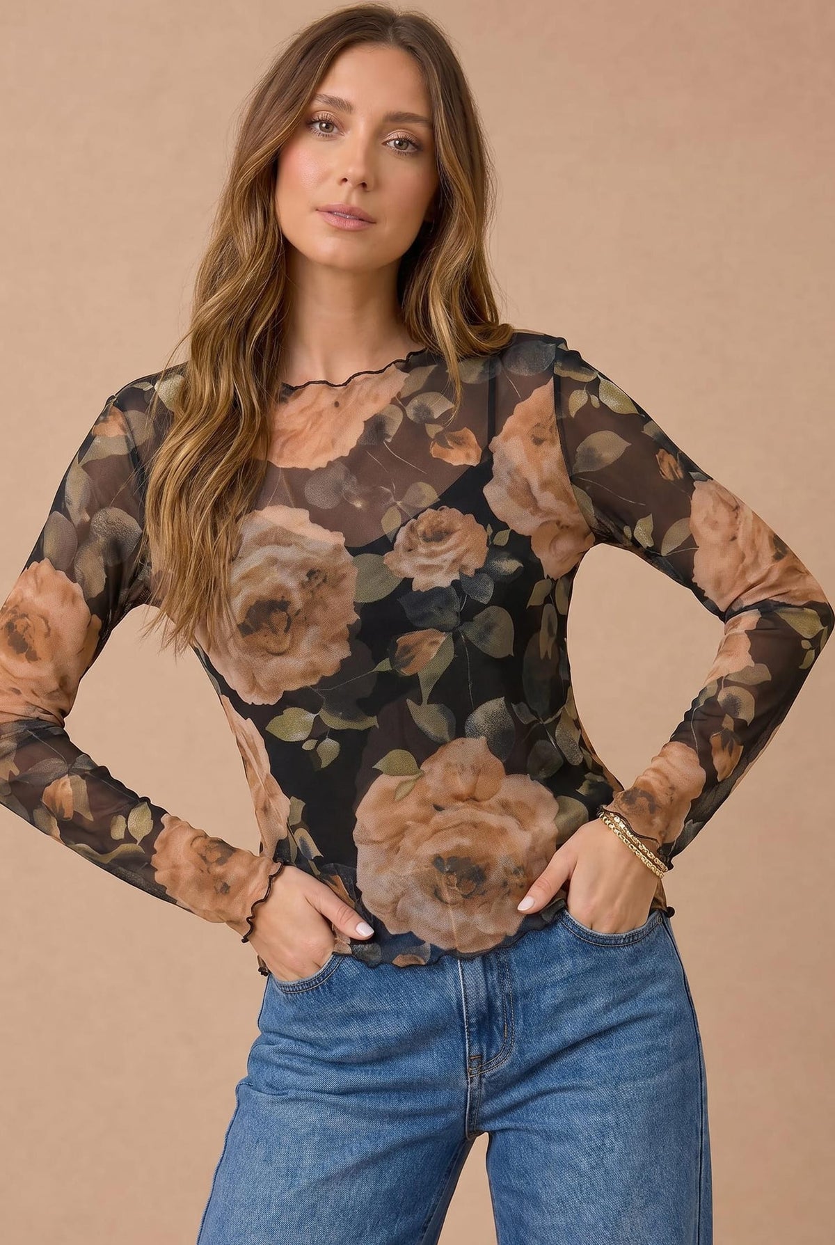 The Sienna Lace Mesh Top