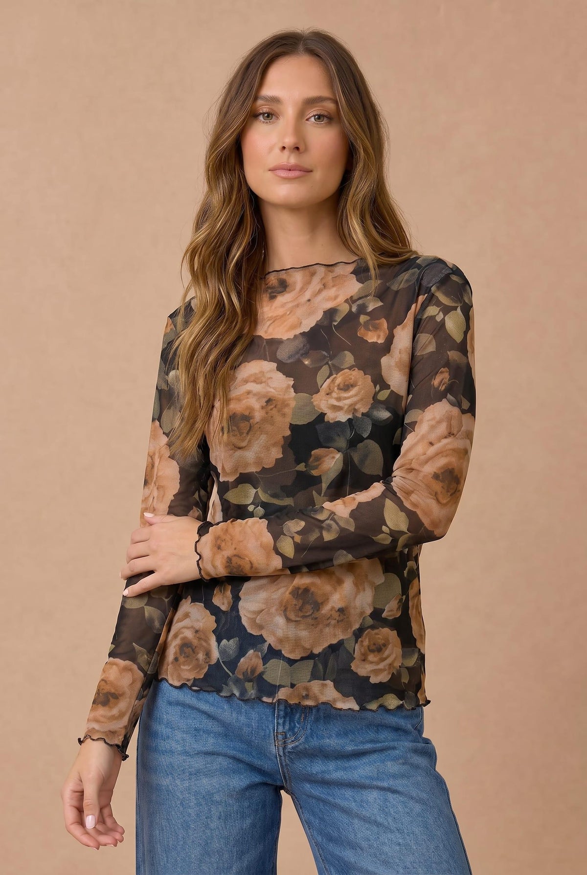 The Sienna Lace Mesh Top