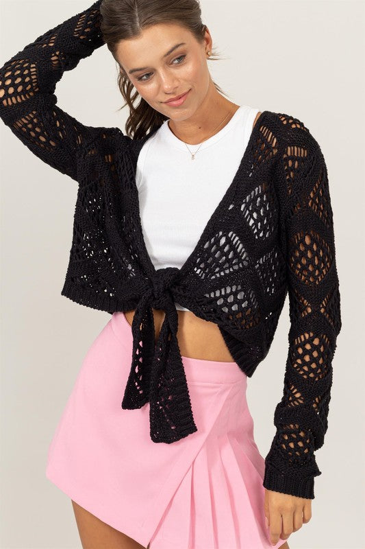 Stylish Crochet Knit Cardigan