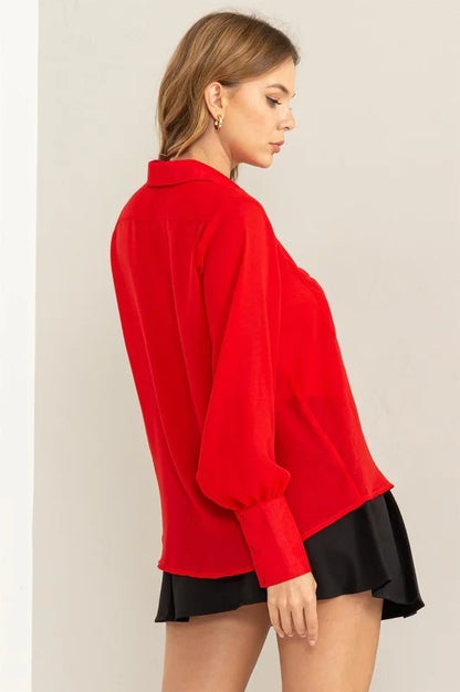 Oh Darling Long Sleeve Shirt With Patch Pockets