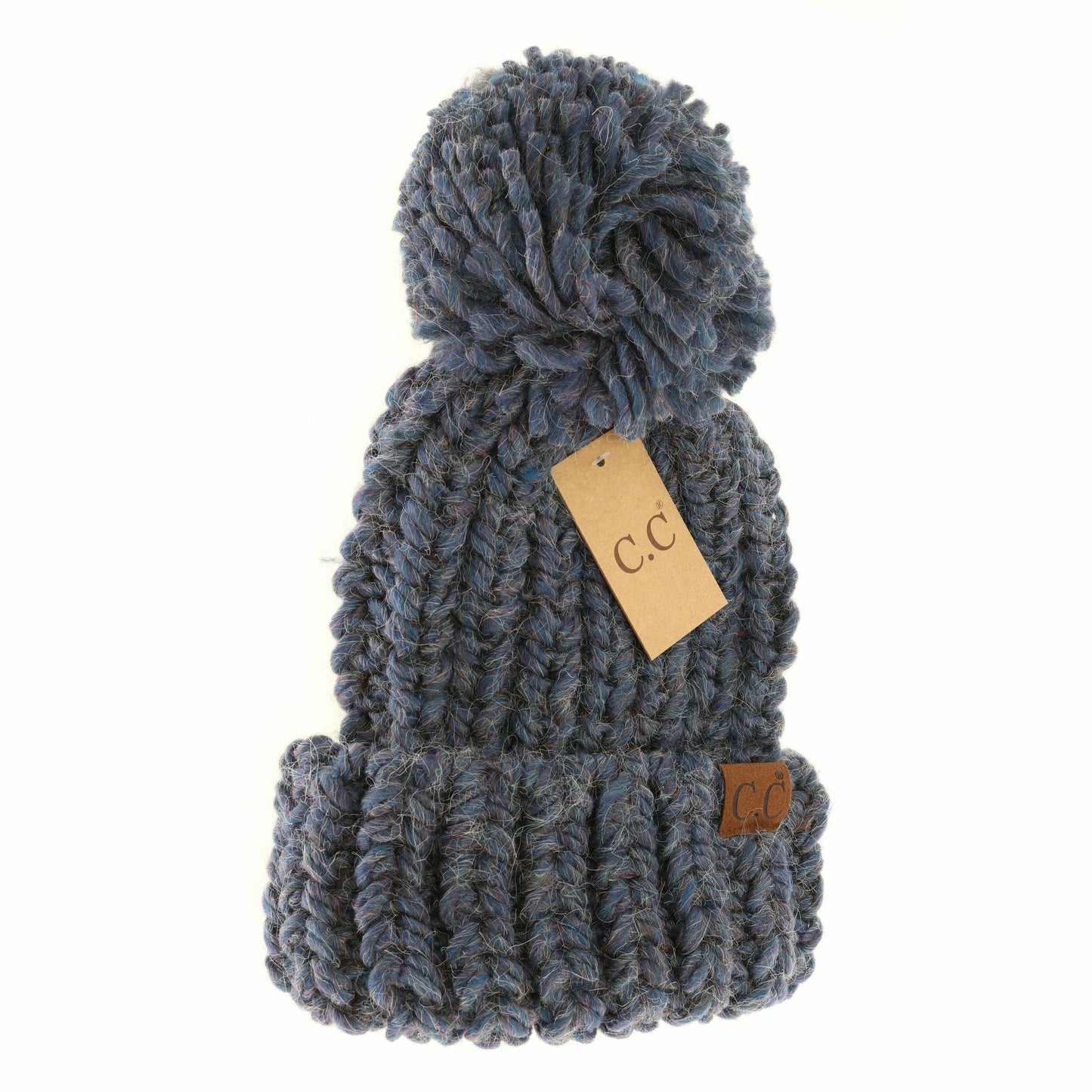 Chunky Knit Yarn Pom C.C Beanie HAT2085