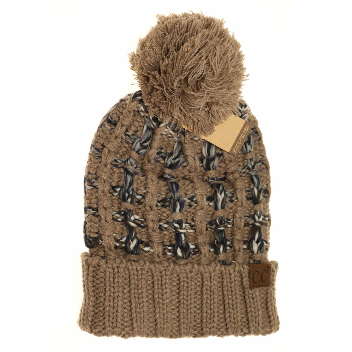 Ombre Double Slipstitch Pom Beanie HAT2050