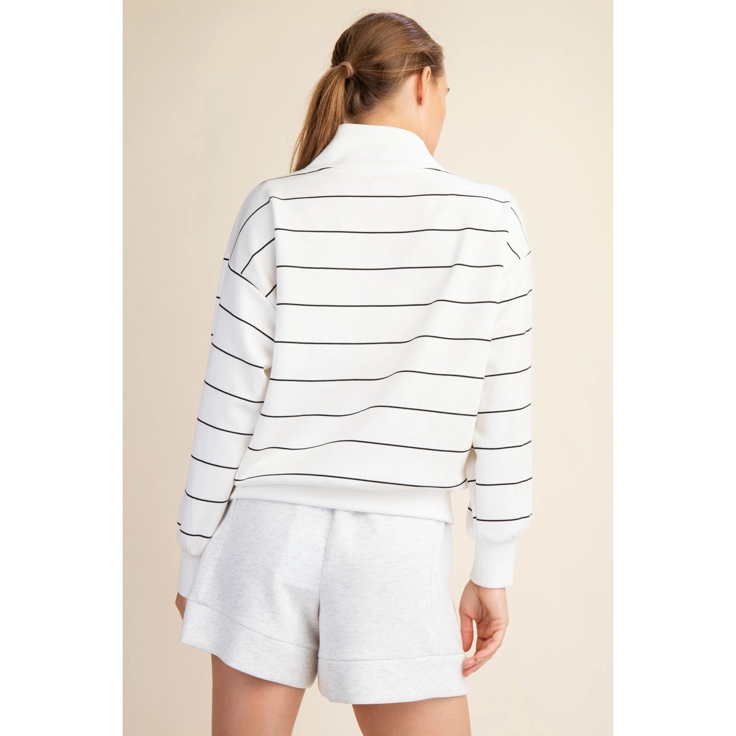 Laid Back Scuba Striple V-Neck Top