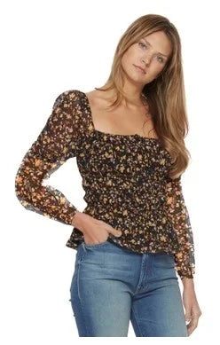 Ada Floral Print Button-Front Top