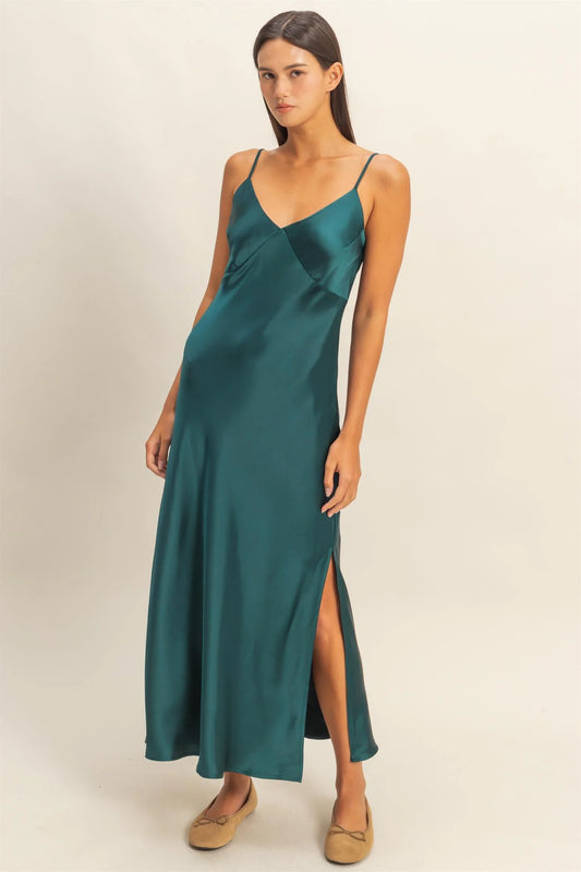 Princess Treatment Satin Midi Dress