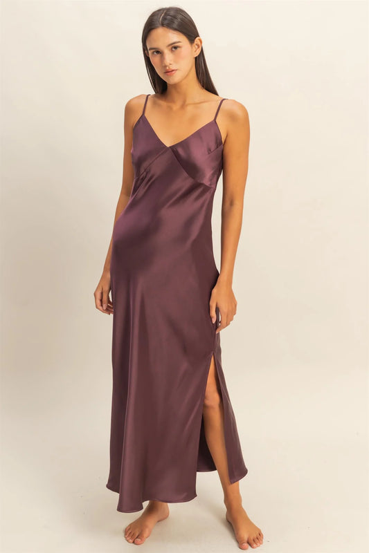 Princess Treatment Satin Midi Dress