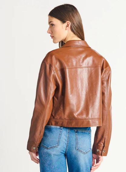 Rustic Charme Faux Leather Jacket