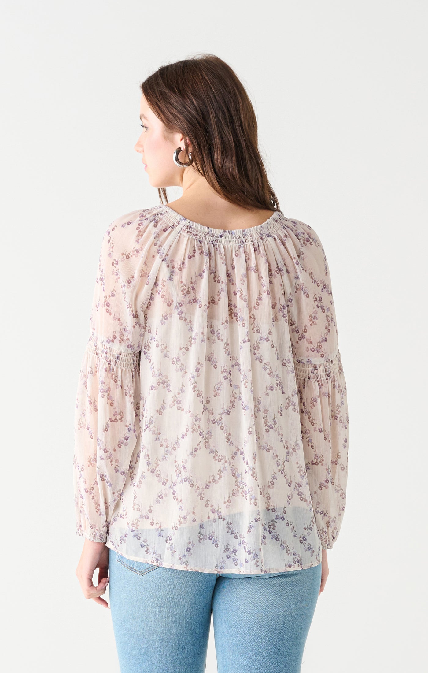 Smocked Shoulder Blouse