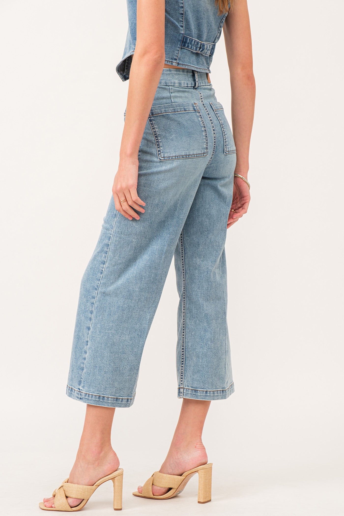 Audrey Super High Rise Cropped Wide Leg Jeans Haleyville